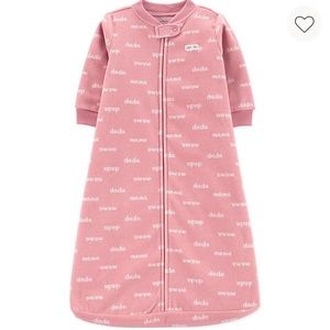 Carter’s  Mama and Dada Sleep Bag Pink SMALL 0-3